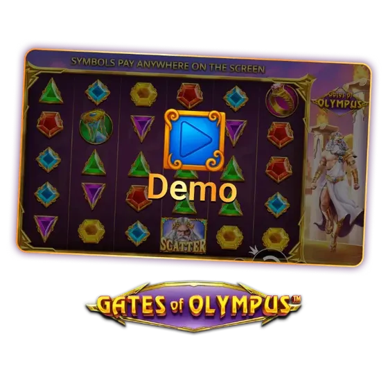 The Gates of Olympus reels with a Demo label in the center