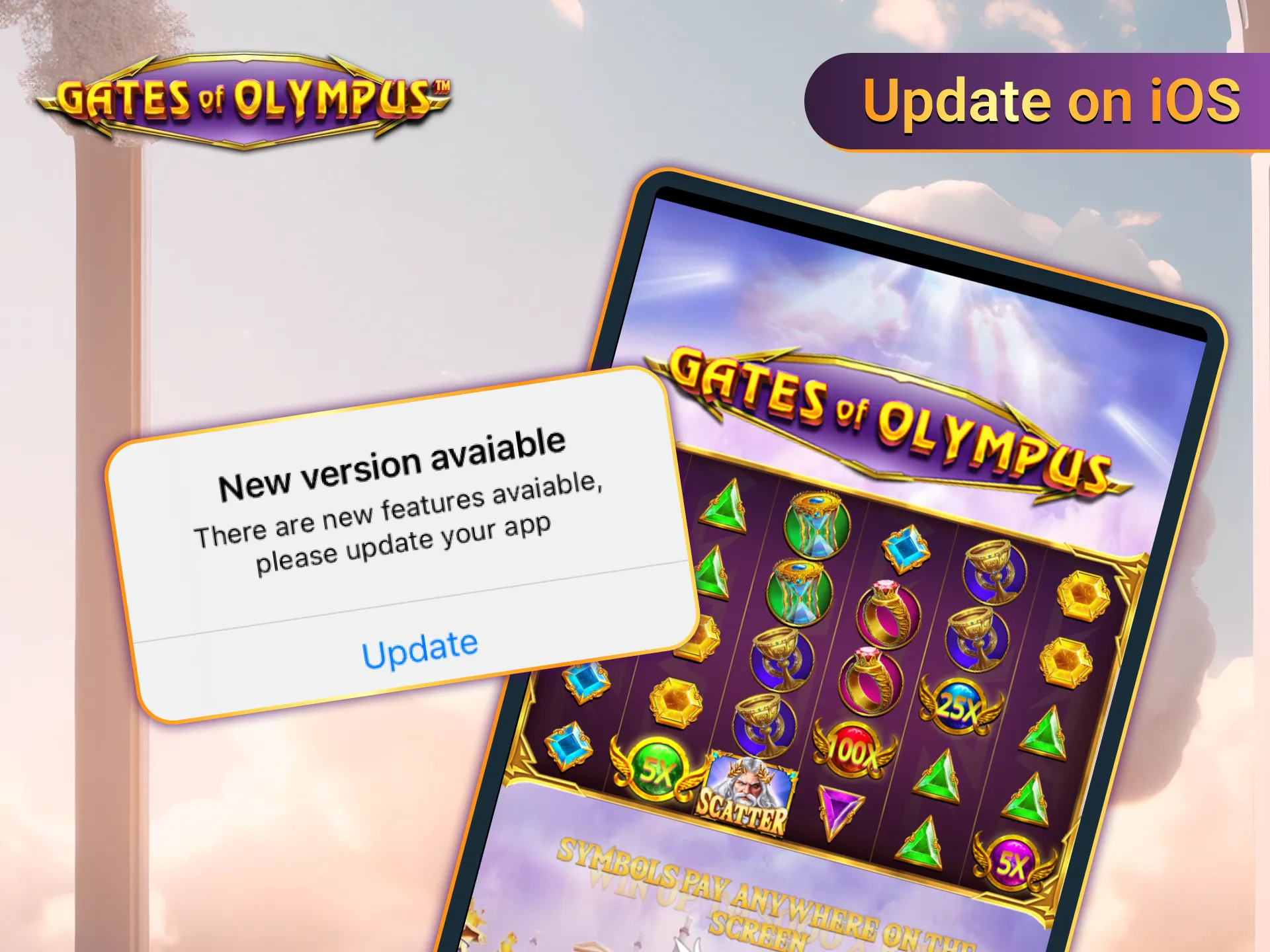 Gates of Olympus update iOS app and enjoy upgrades.