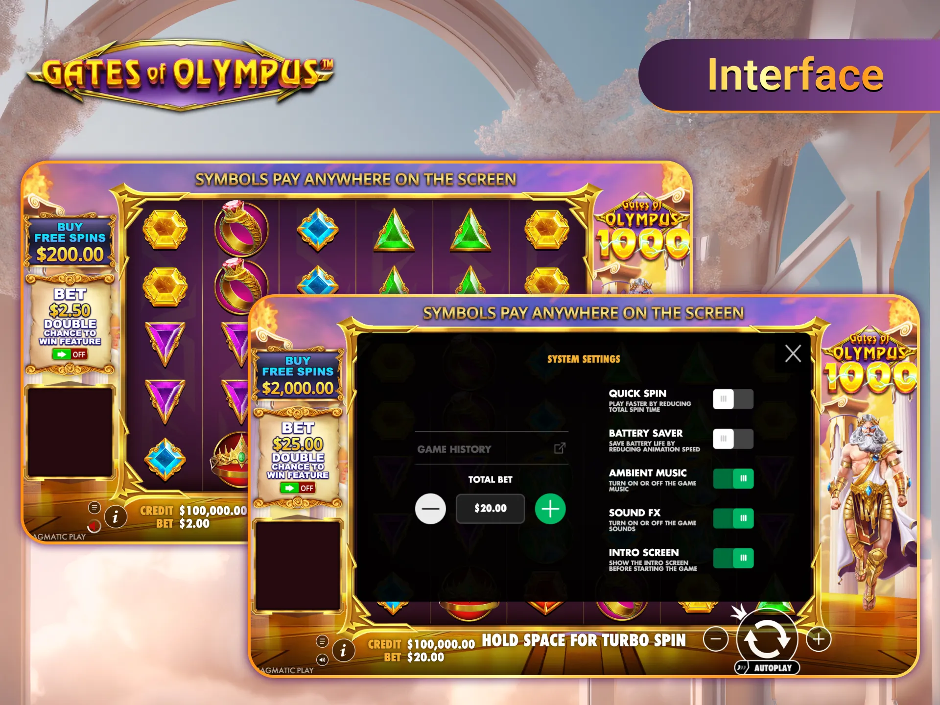 Gates of Olympus 1000 elegant interface for excitement.